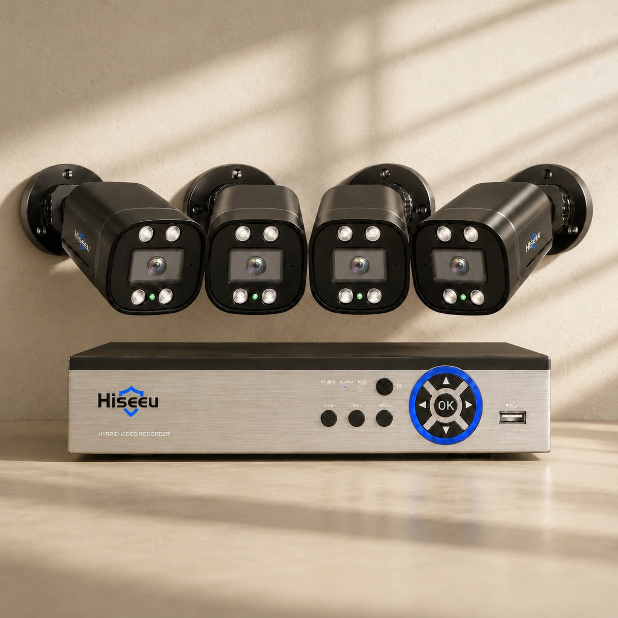 5MP Wired Outdoor Security Camera Kit