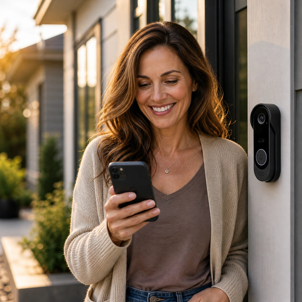 Smart Wi-Fi Visual Video Doorbell with Remote Monitoring