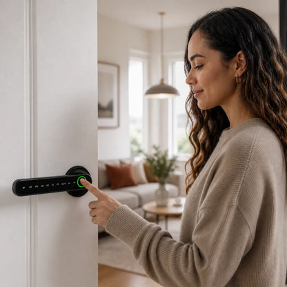 Smart Wi-Fi Door Lock Handle With Fingerprint and Password
