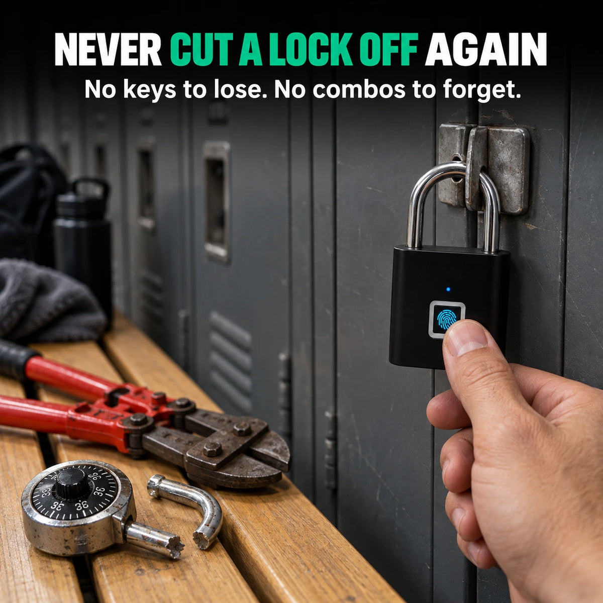 Waterproof Smart Fingerprint Padlock