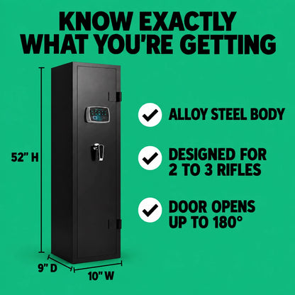 Biometric Rifle Gun Safe with Fingerprint Access