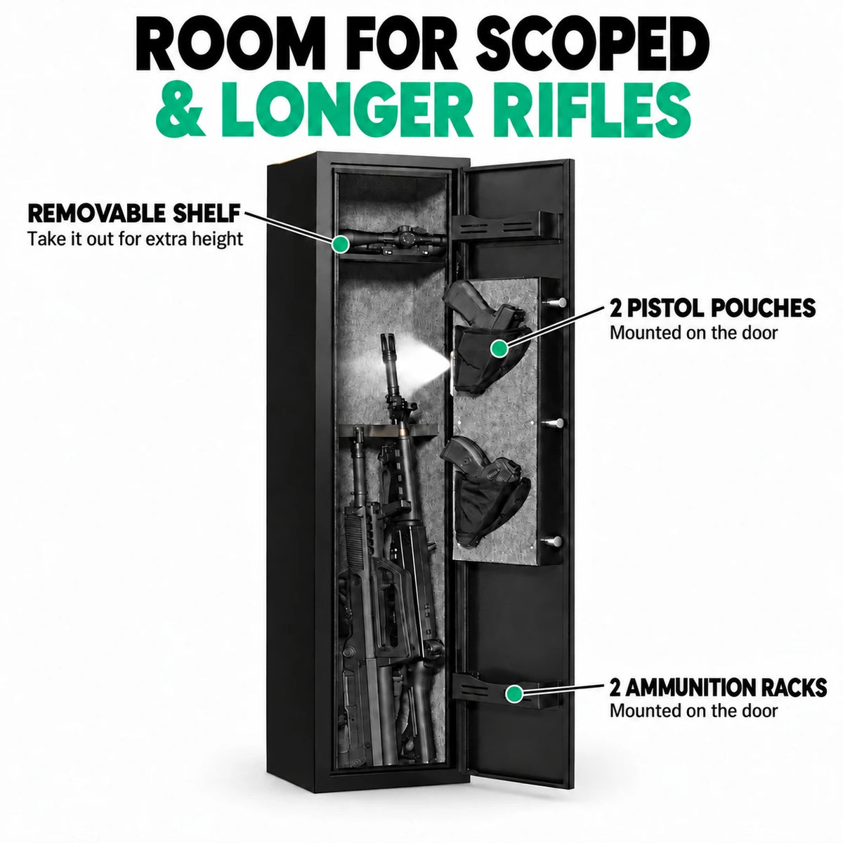 Biometric Rifle Gun Safe with Fingerprint Access