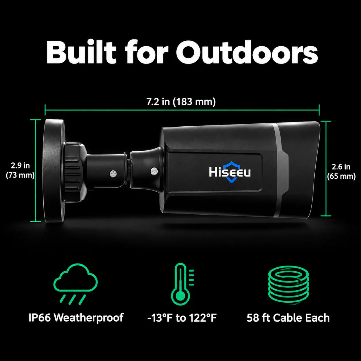 5MP Wired Outdoor Security Camera Kit