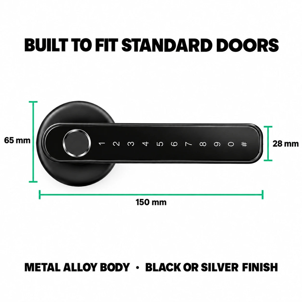 Smart Wi-Fi Door Lock Handle With Fingerprint and Password