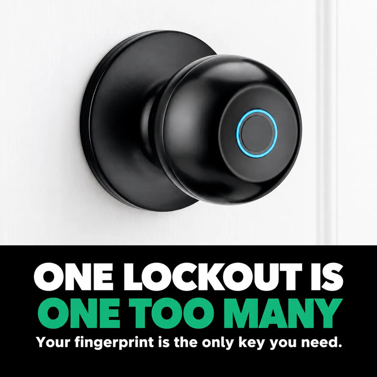 Smart Door Lock Knob With Fingerprint and App