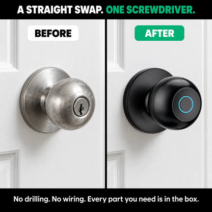 Smart Door Lock Knob With Fingerprint and App