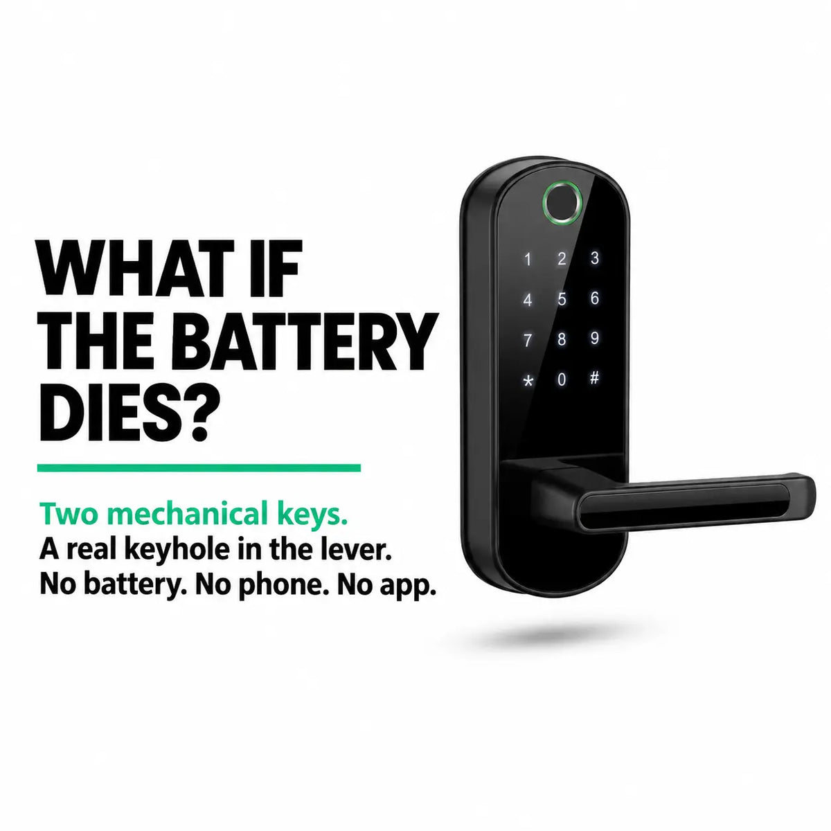 Smart Door Lock With Fingerprint and Handle