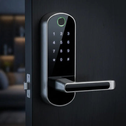 Smart Door Lock With Fingerprint and Handle