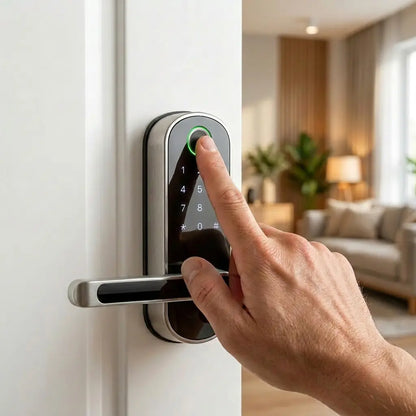 Smart Door Lock With Fingerprint and Handle