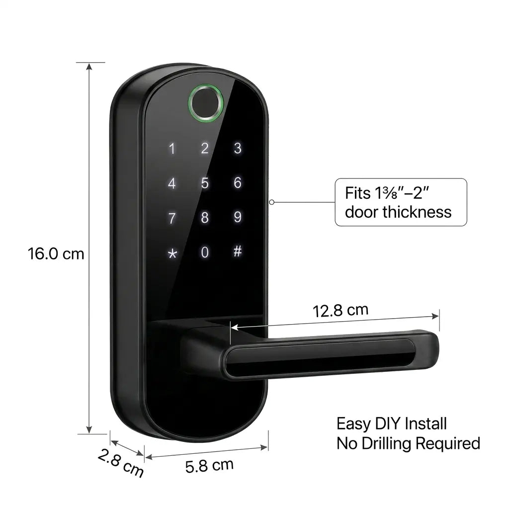 Smart Door Lock With Fingerprint and Handle