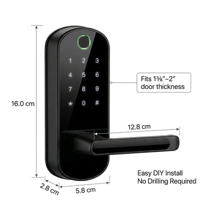Smart Door Lock With Fingerprint and Handle