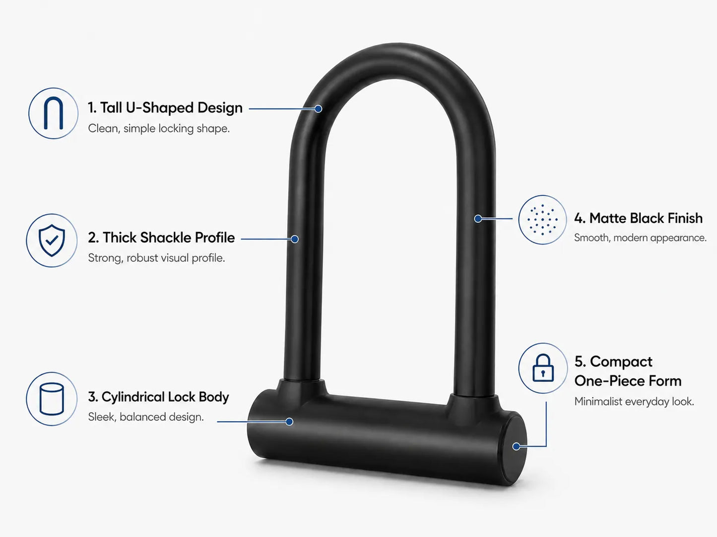 Premium U-Lock Bike & Motorcycle Security Lock