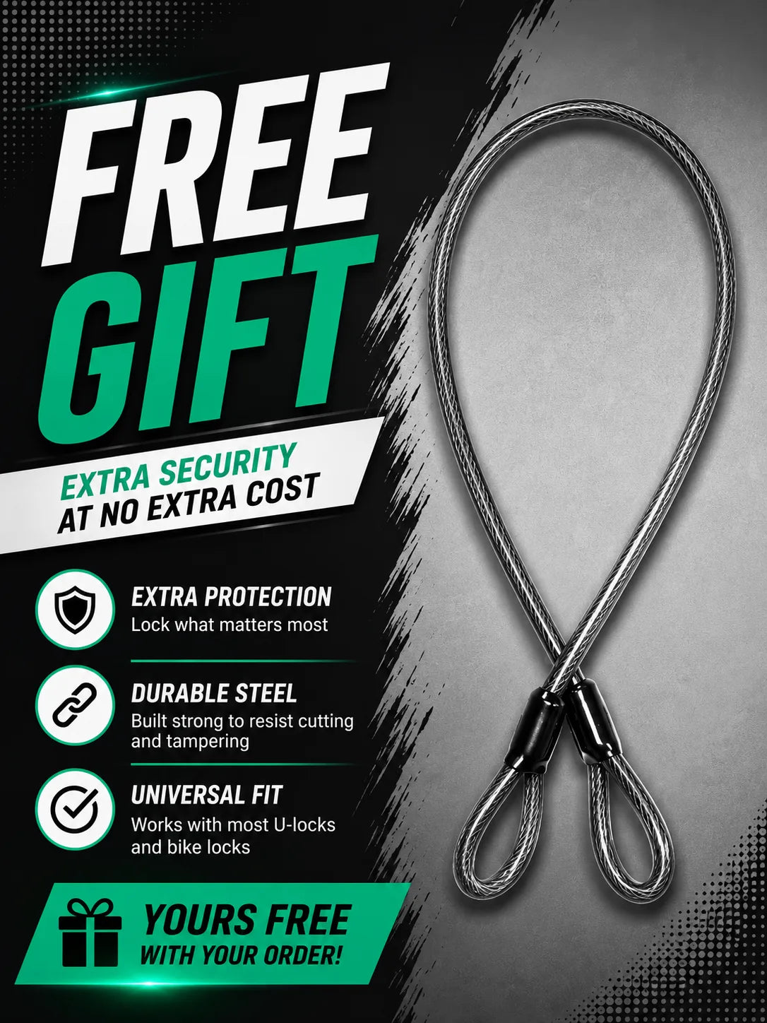 Premium U-Lock Bike & Motorcycle Security Lock